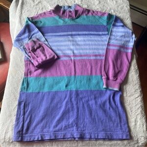LL bean vintage Striped Long Sleeve turtleneck sz small